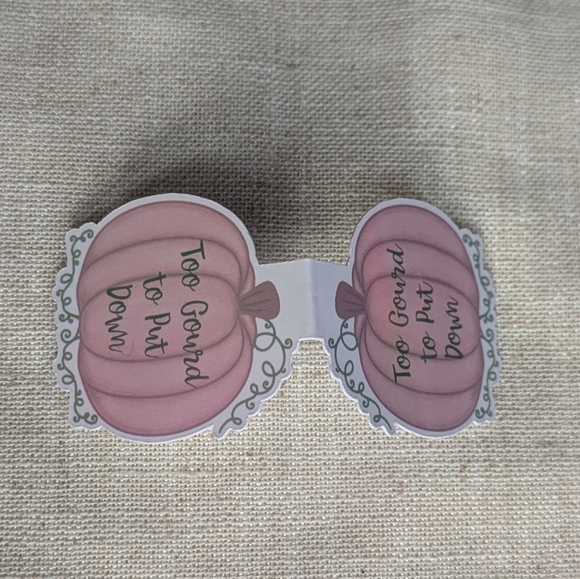 Pumpkin Magnetic Bookmarks Readers Book lovers Fall Autumn Pink Books Set Of 4 - Picture 6 of 13